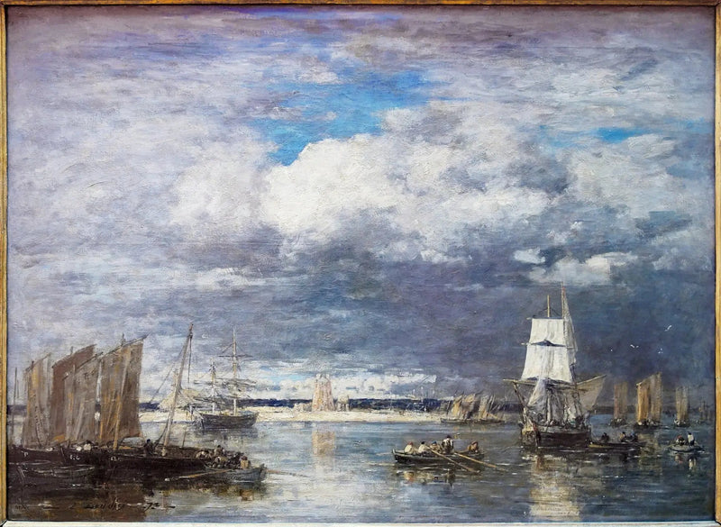 Camaretin satama myrskyisässä taivaassa - Eugène Boudin