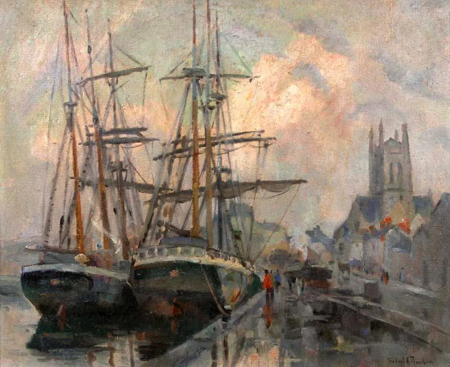 Fécampin satama - Robert Antoine Pinchon