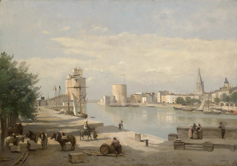 Laivasilta La Rochellessa - Jean-Baptiste Camille Corot