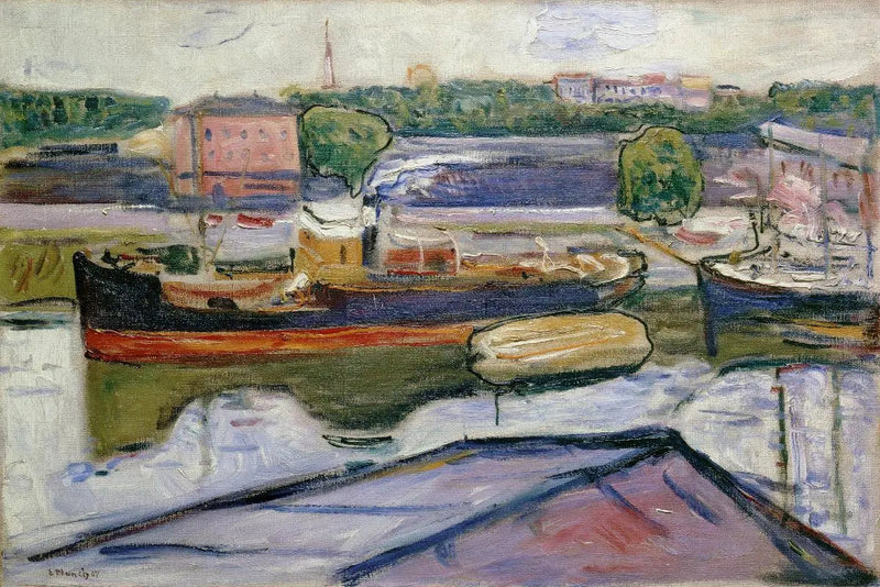 Lübeckin satama - Edvard Munch