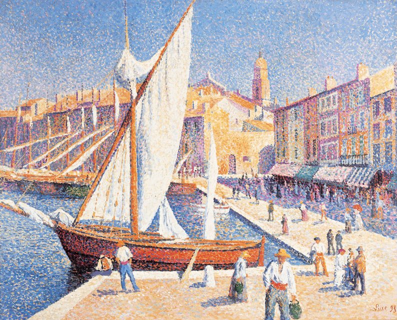 Saint-Tropezin satama - Maximilien Luce