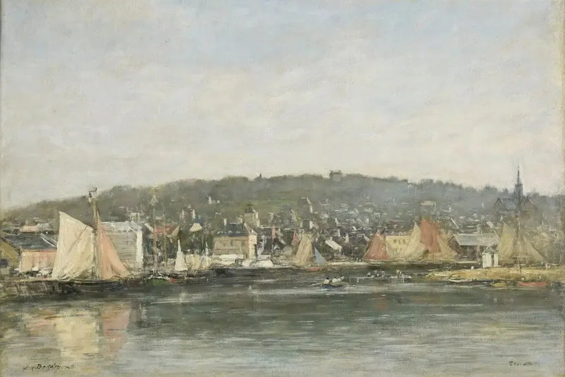 Trouvillen satama aamulla - Eugène Boudin