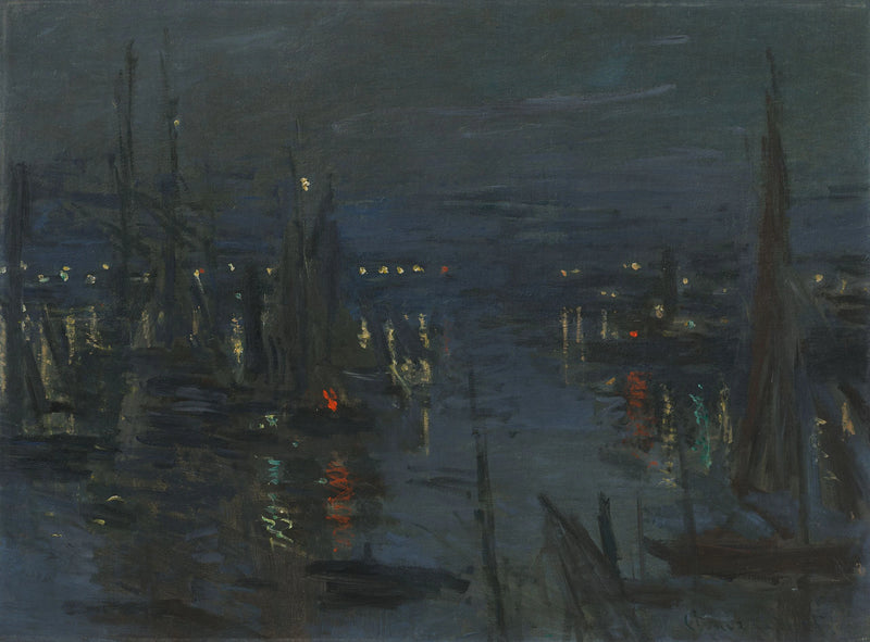 Le Havren satama, yötehoste W264 - Claude Monet