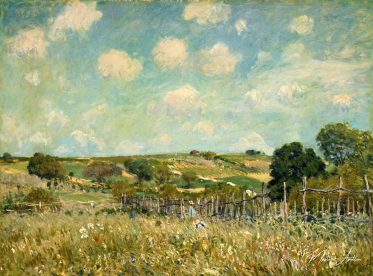 Le Pré - Alfred Sisley - Reproductions de tableaux et peintures haut de gamme