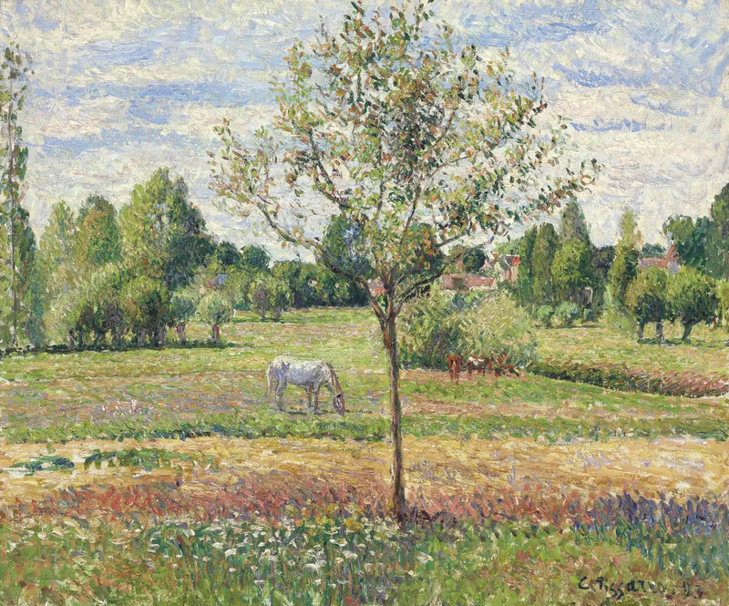 Harmaiden hevosen niitty, Éragny - Camille Pissarro