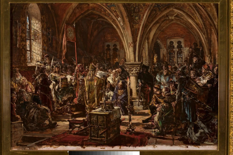 Łęczycan ensimmäinen parlamentti, sarjasta "Puolan sivilisaation historia" - Jan Matejko