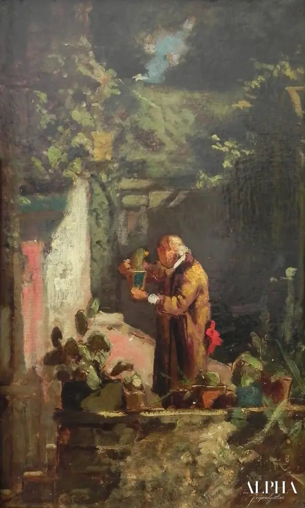 Le Prêtre comme amateur de cactus - Carl Spitzweg - Reproductions de tableaux et peintures haut de gamme