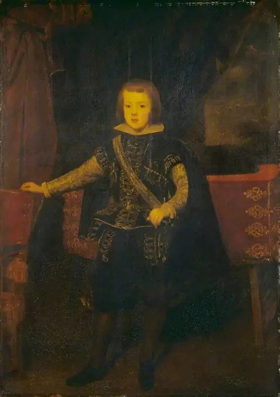 Prinssi Baltasar Carlos mustassa ja hopeassa - Diego Velázquez
