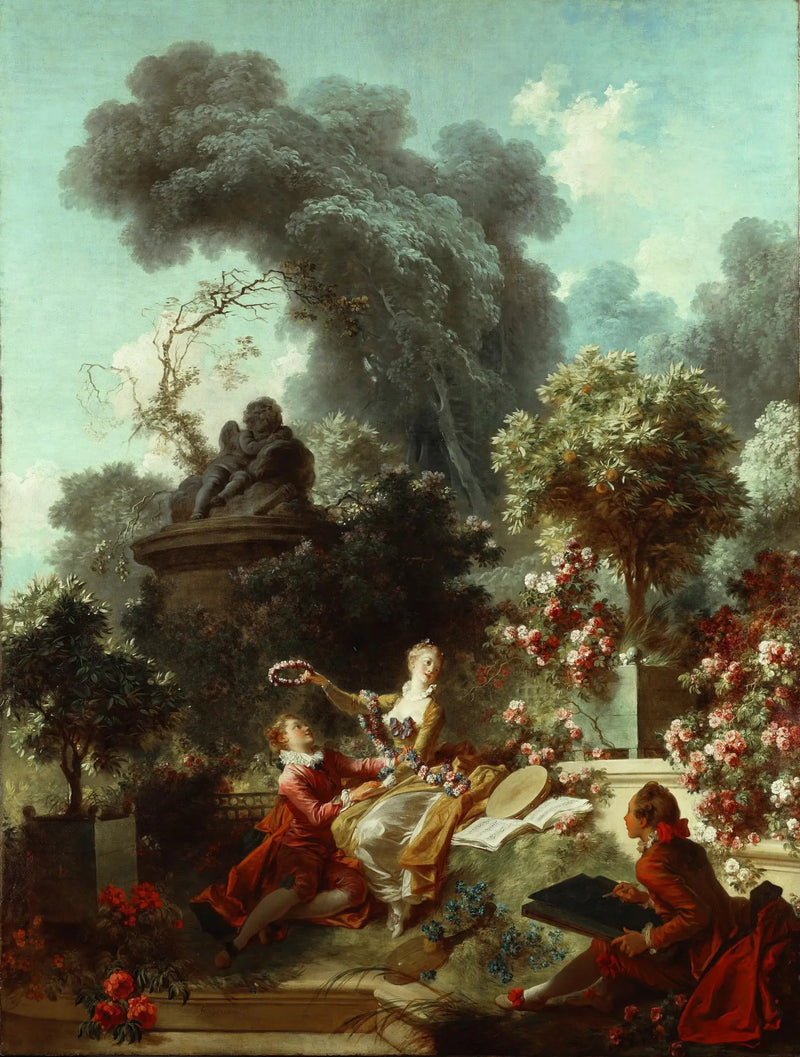 Rakkauden edistysaskeleet: Kruunattu rakastaja - Jean-Honoré Fragonard