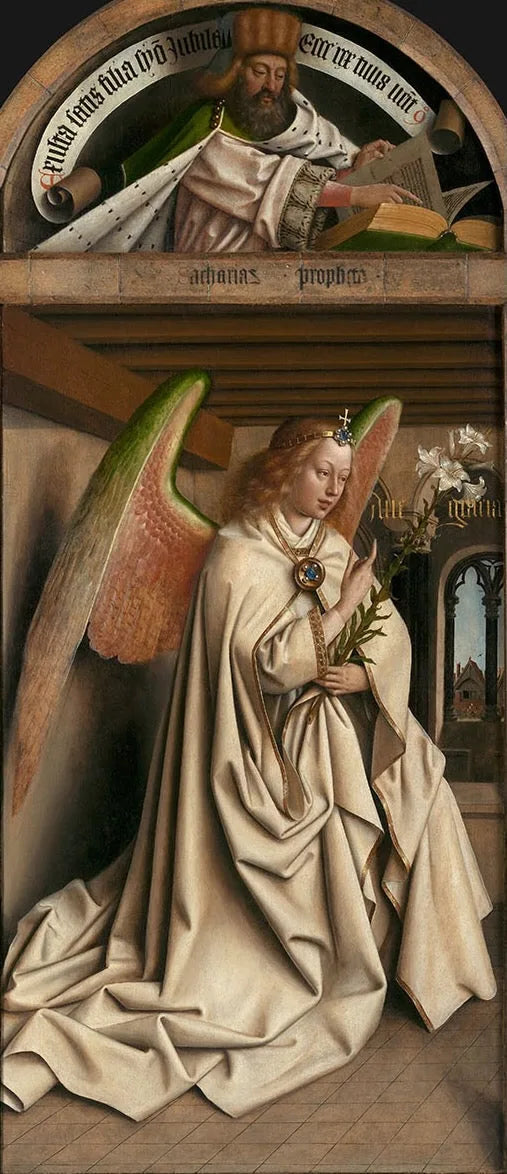 Sakarjan profeetta; Annuntiaation enkeli - Hubert van Eyck