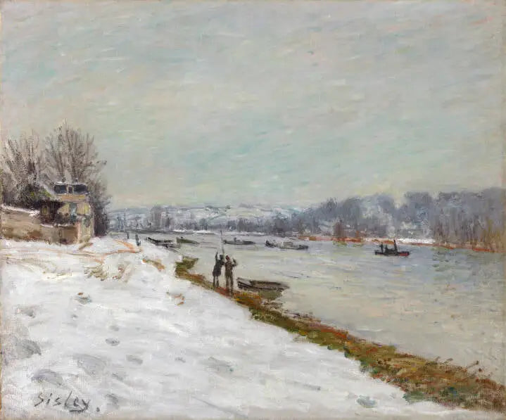 Billancourt'n laituri - Lumi - Alfred Sisley