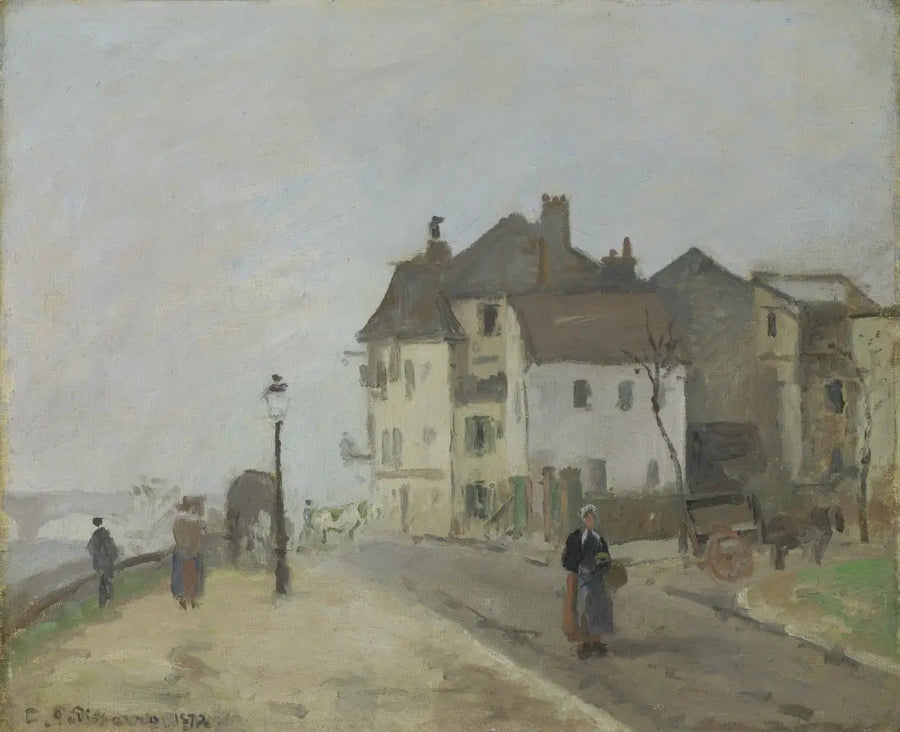 Quai du Pothuis Pontoisessa - Camille Pissarro