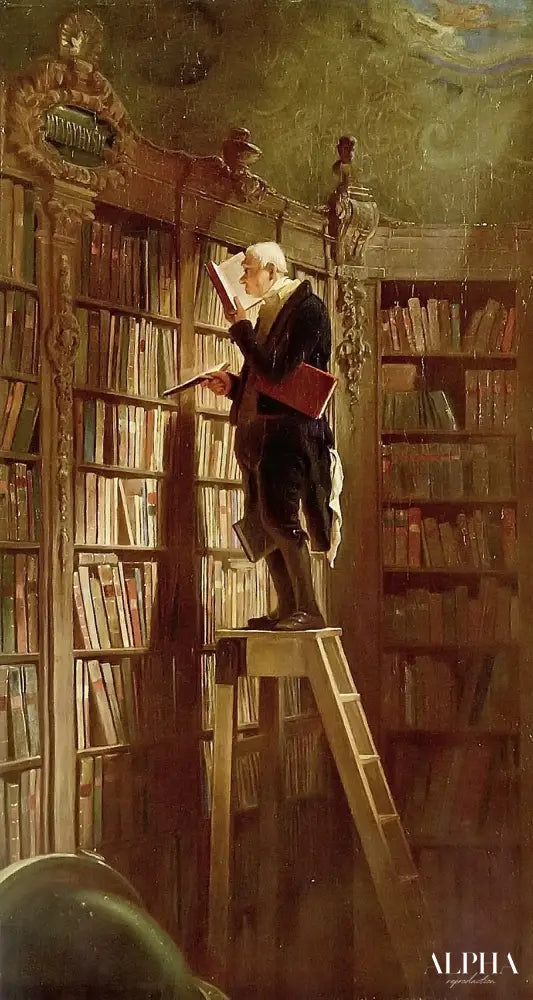 Le Rat de bibliothèque - Carl Spitzweg - Reproductions de tableaux et peintures haut de gamme