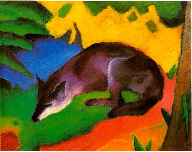 Sininen-musta kettu - Franz Marc