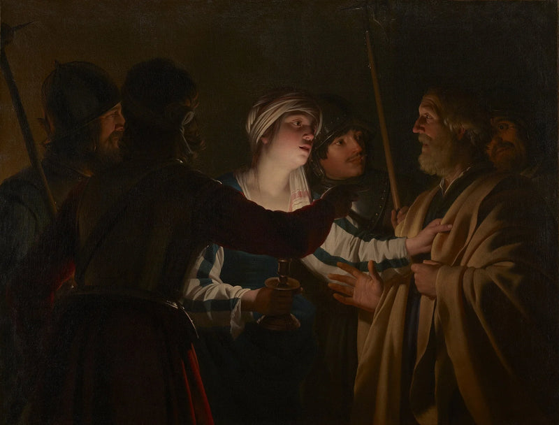 Pyhä Pietarin kieltäytyminen - Gerrit van Honthorst