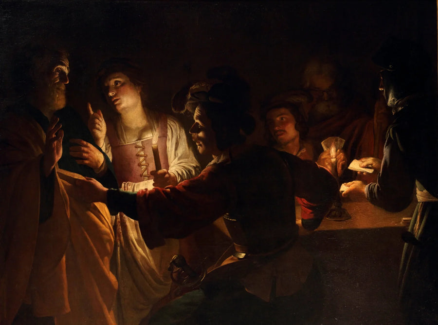 Pyhä Pietarin kieltäytyminen - Gerrit van Honthorst