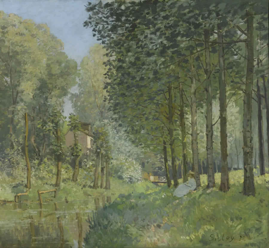 Lepo puron varrella. Metsänreuna - Alfred Sisley
