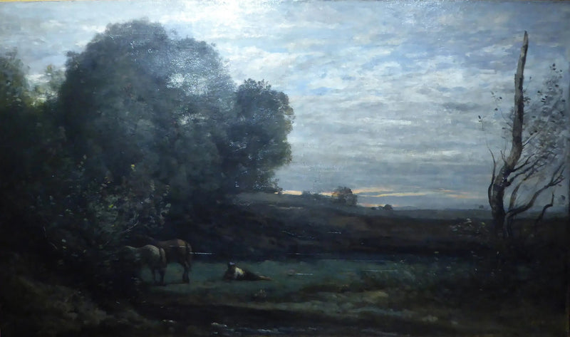 Hevosten lepo - Jean-Baptiste Camille Corot