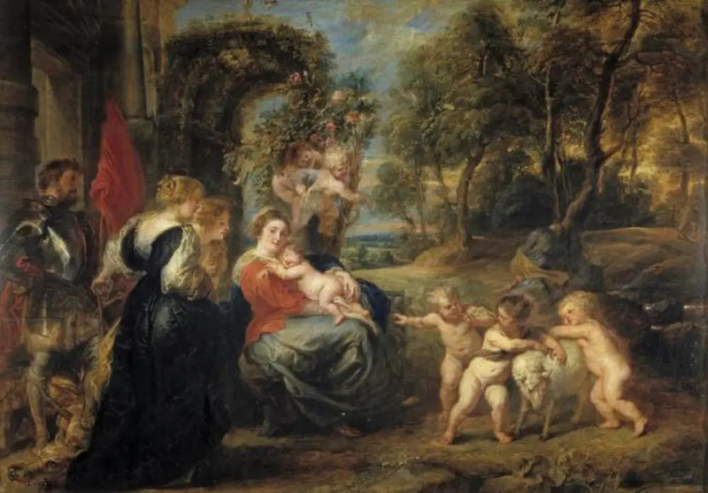 Lepo Egyptiin pakomatkan aikana pyhien kanssa - Peter Paul Rubens
