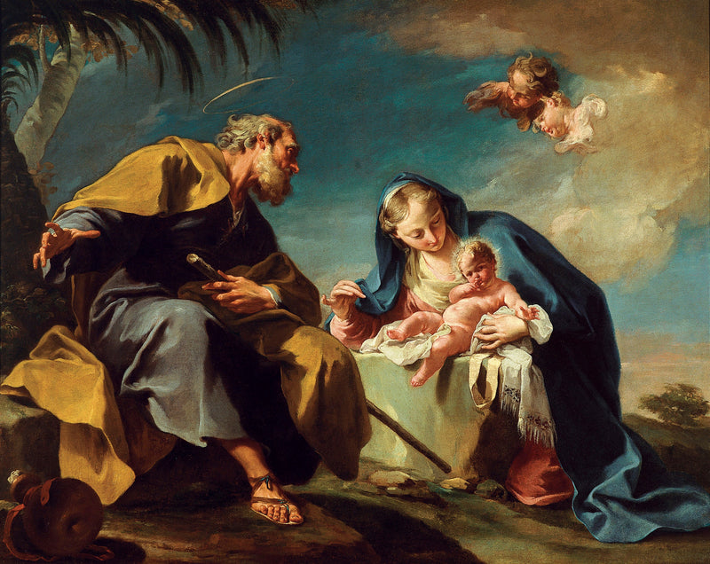 Lepo Egyptin pakomatkan aikana - Giovanni Battista Pittoni