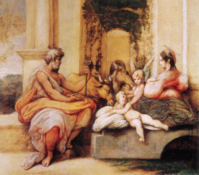 Lepo Egyptiin pakomatkan aikana - Parmigianino