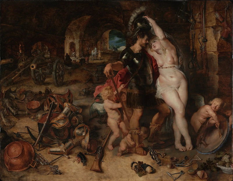 Sodan paluu: Mars aseistamaton Venusin avulla - Peter Paul Rubens