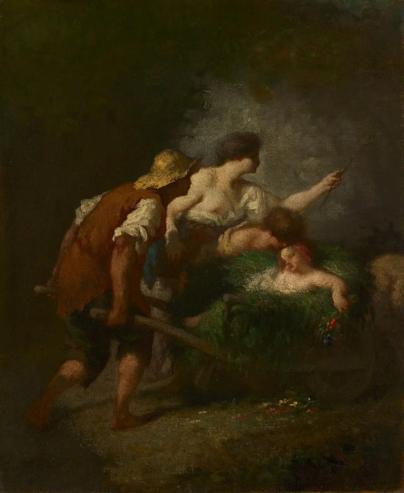 Peltojen paluu - Jean-François Millet