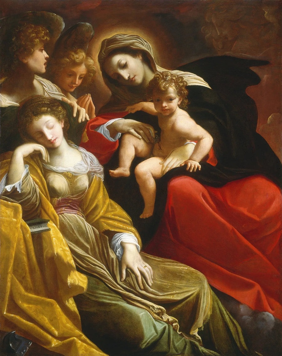 Pyhän Katariinan Aleksandrian unelma - Ludovico Carracci