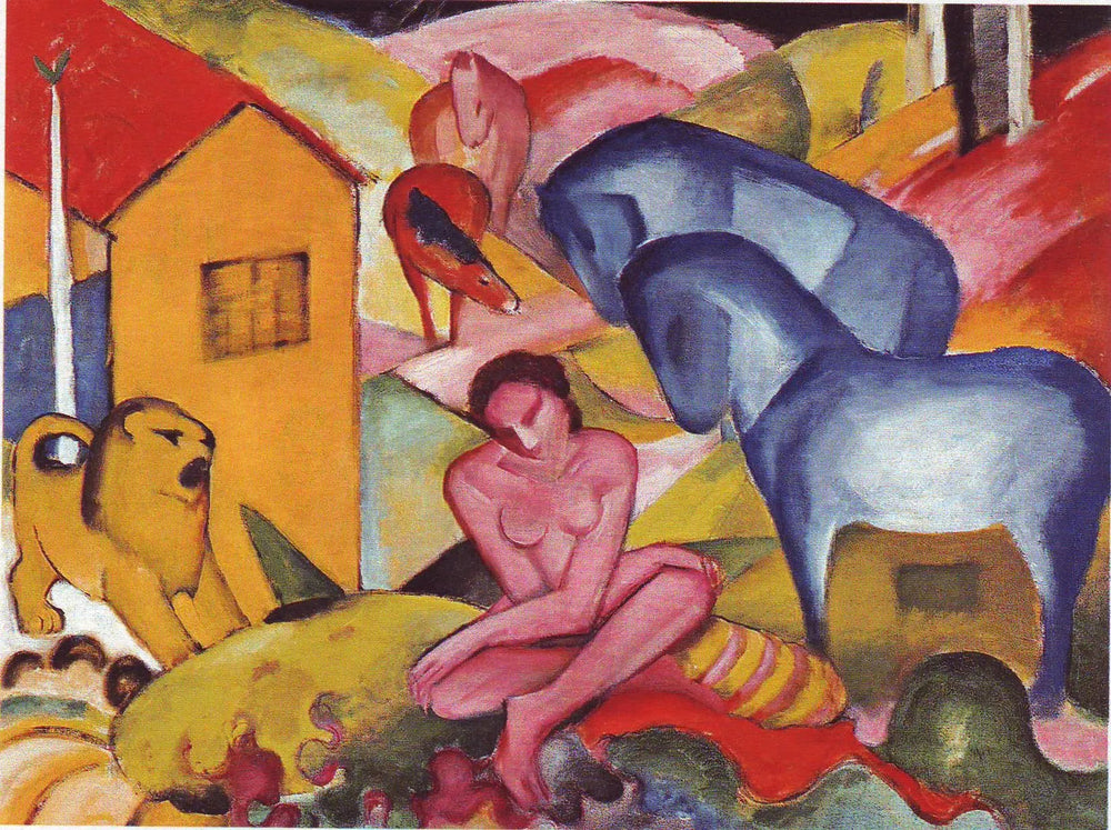 Le Rêve - Franz Marc image 1 copie peinte à la main à l’huile