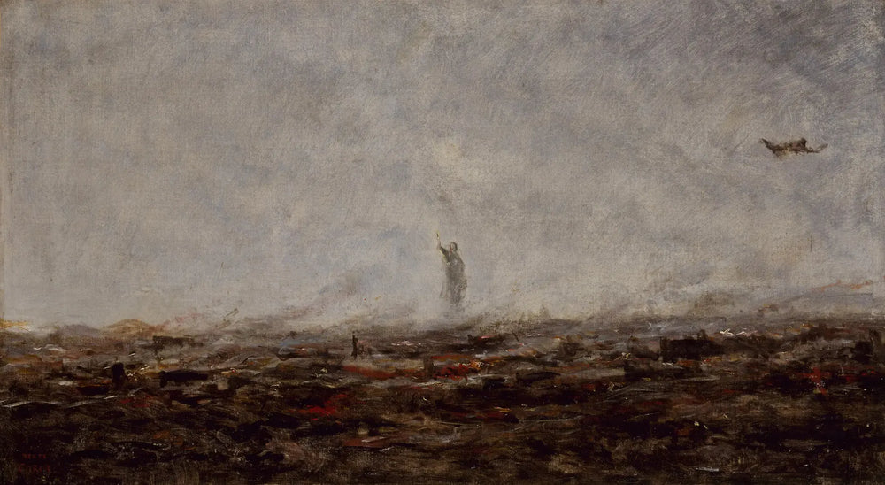 Le Rêve : Paris incendié, septembre 1870 - Jean-Baptiste Camille Corot image 1 copie peinte à la main à l’huile