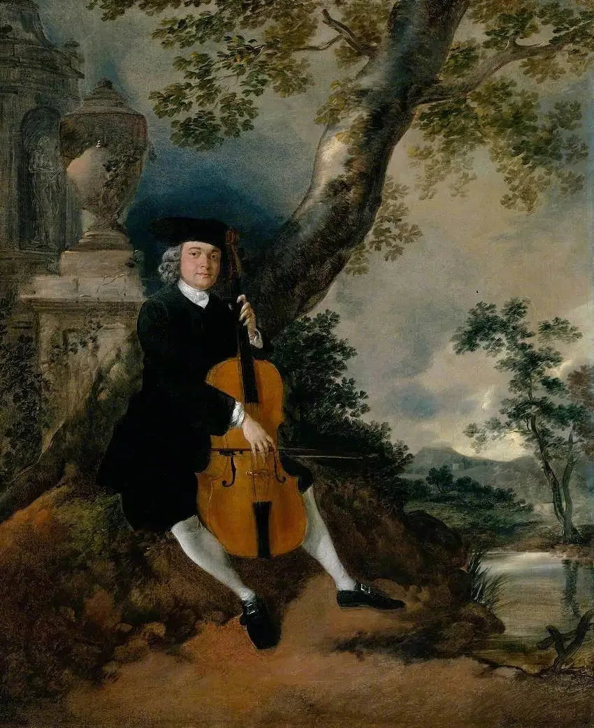Reverend John Chafy soittamassa sellokielistä maisemassa - Thomas Gainsborough