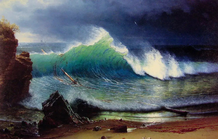 Turkoosinmeren ranta - Albert Bierstadt