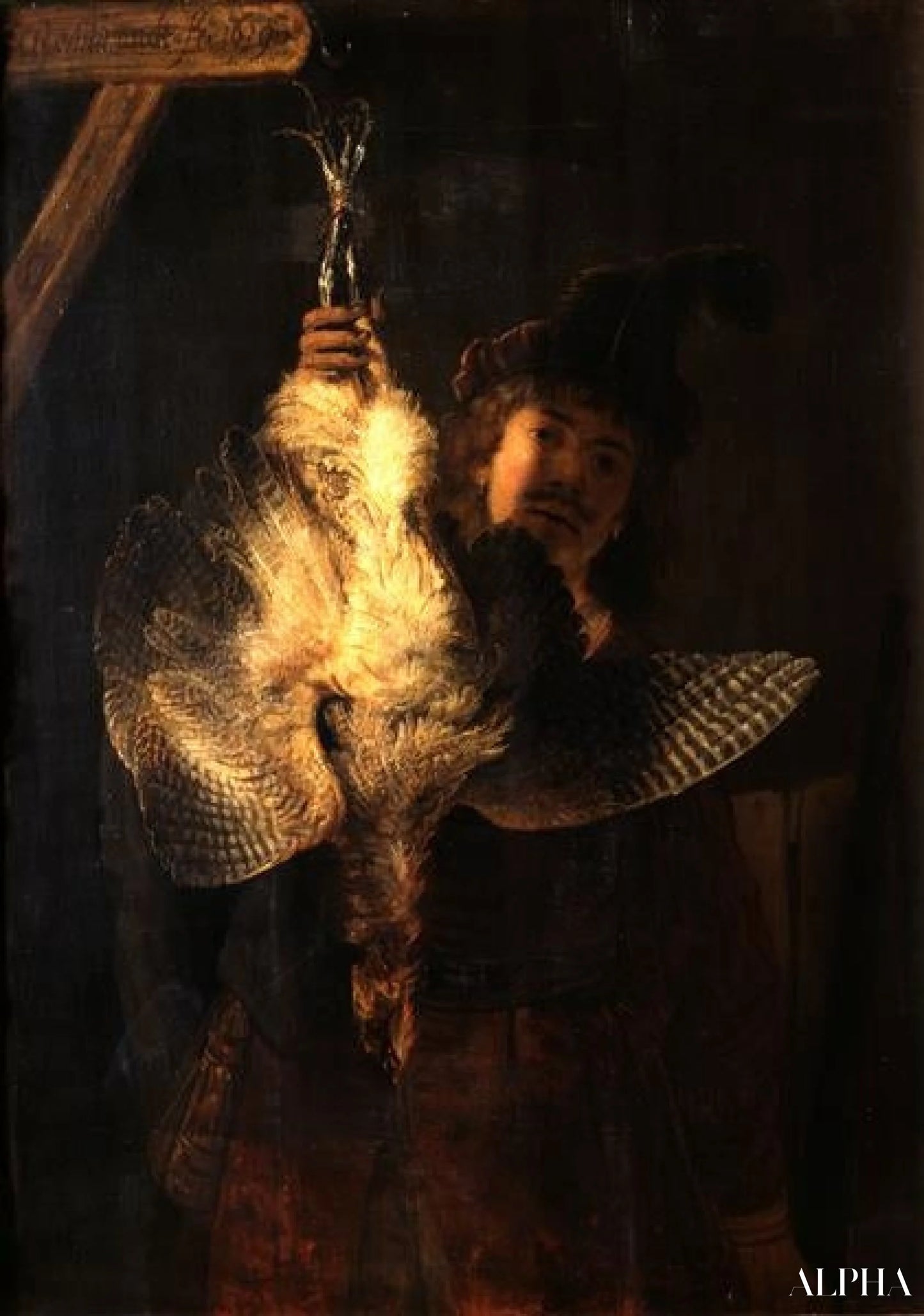 Le Rohrdommeljaeger - Rembrandt van Rijn - Korkealaatuiset taulujen ja maalauksien reproduktiot