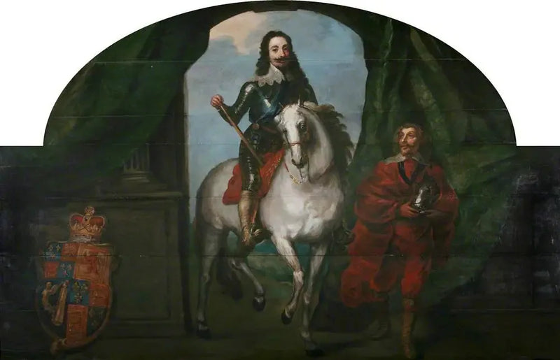 Kuningas Charles I (1600-1649) ja hänen aseenkantajansa M. de St Antoine, Epergnonin ritari - Antoine van Dyck