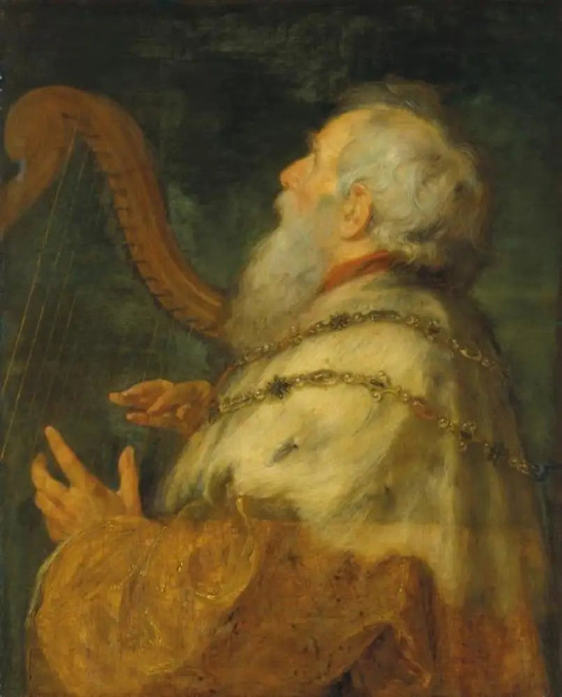 Daavidin kuningas soittamassa harppua - Peter Paul Rubens