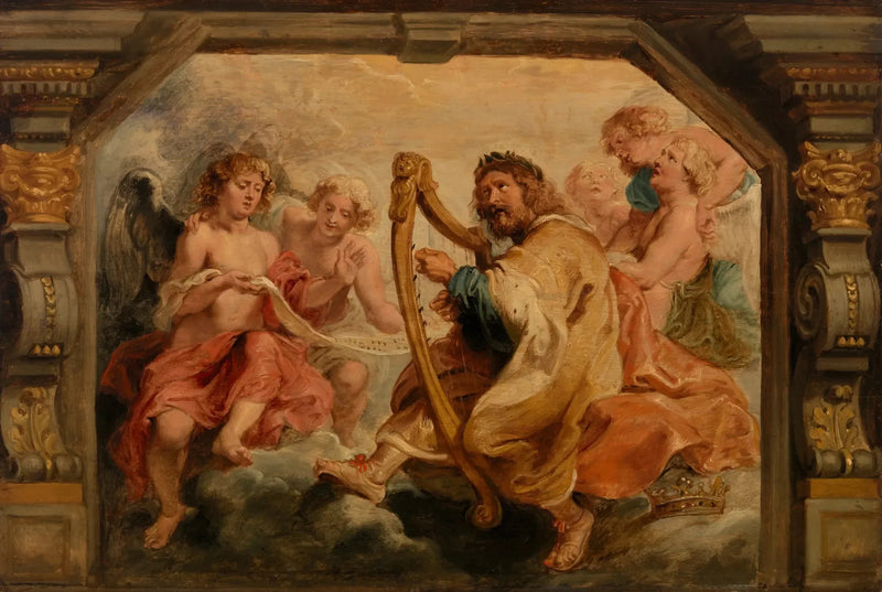 Kuningas Daavid soittamassa harppua - Peter Paul Rubens
