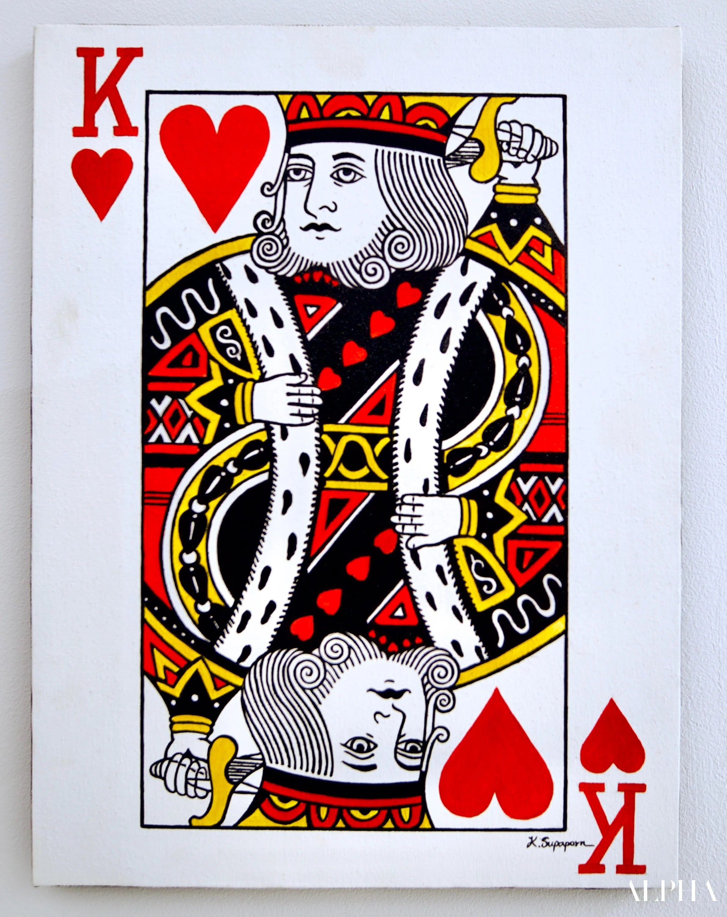 King and Queen of Hearts - Phichai | 30 x 40 cm (x2) Reproductions de tableaux à la peinture à l’huile