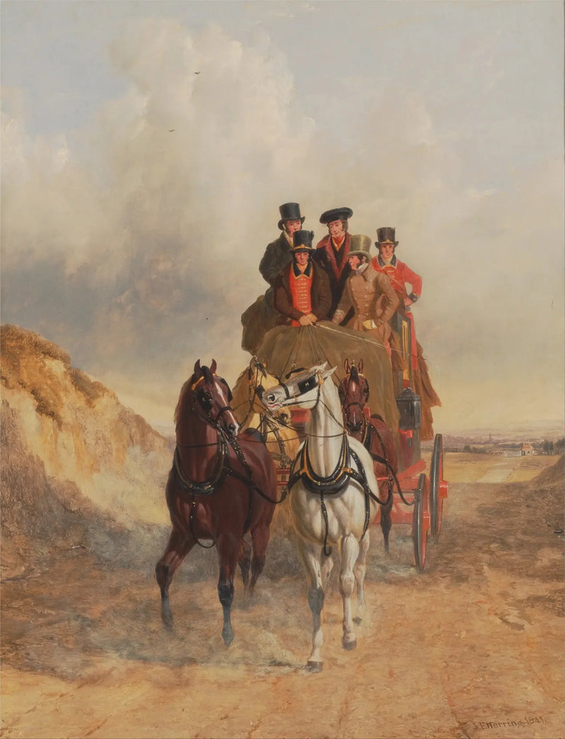 Le Royal Mail Coach sur la route - John Frederick Herring, Sr.