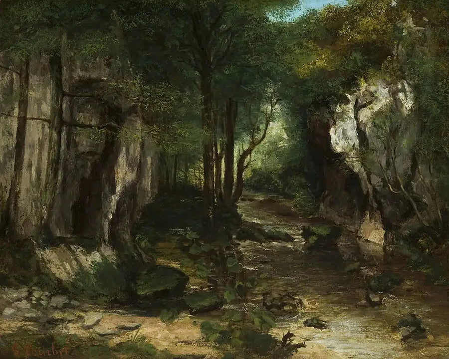 Mustan kaivon puro - Gustave Courbet