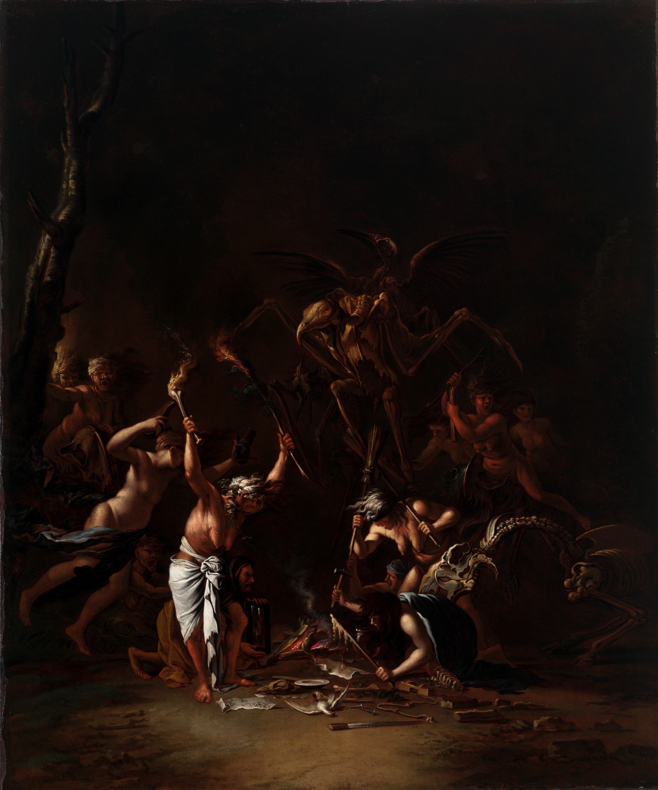 Le sabbat des sorcières - Salvator Rosa image 1 copie peinte à la main à l’huile