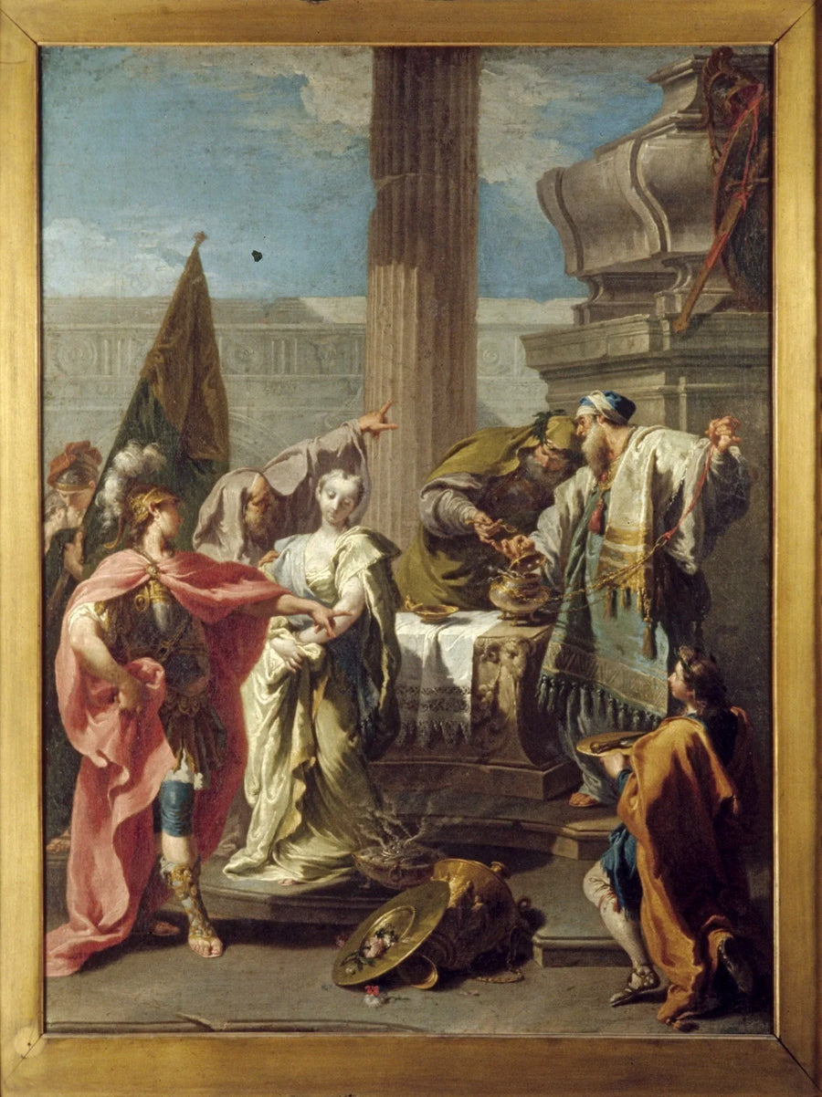 Polyxène uhrin hautaus Achillesin haudalla - Giovanni Battista Pittoni