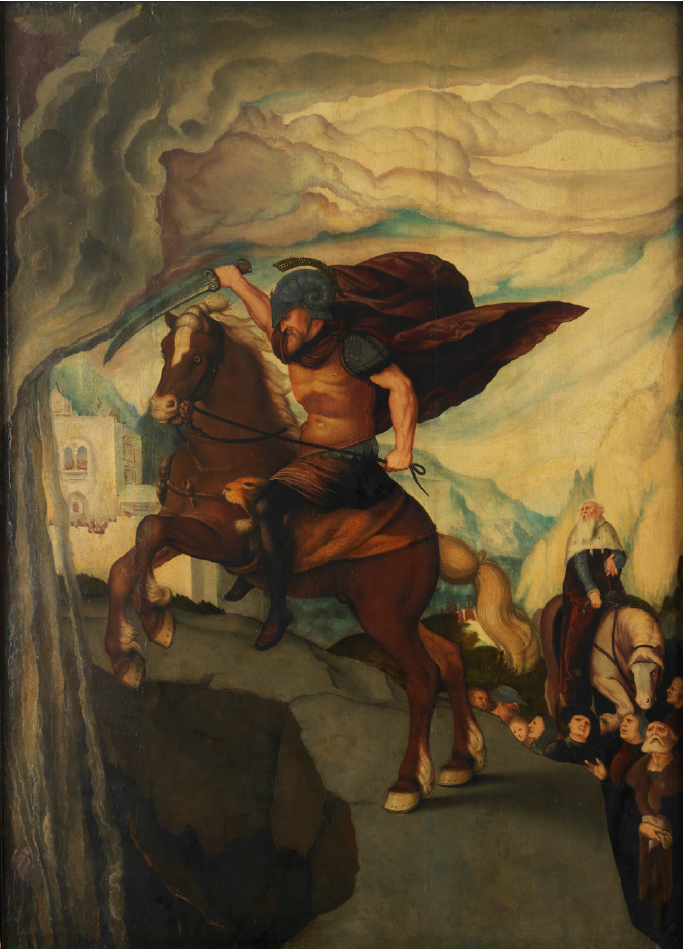 Marcus Curtiuksen uhraus itsensä - Hans Baldung Grien