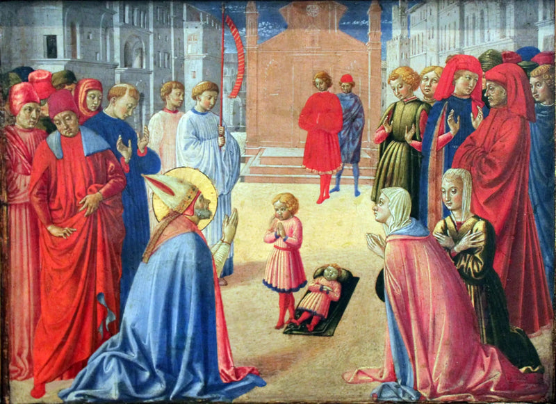 Pyhä Zenobe herättää kuolleen pojan - Benozzo Gozzoli