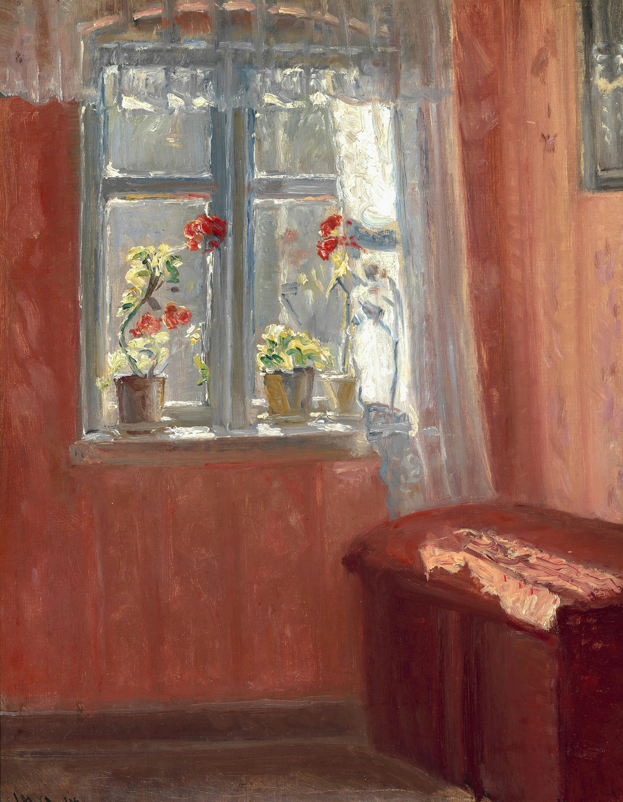 Punainen olohuone. -Michael Peter Ancher