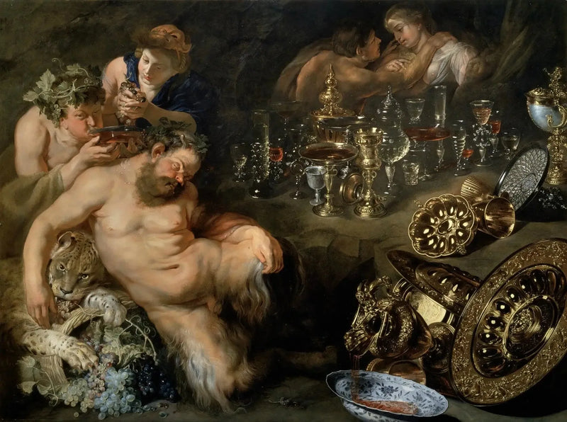 Juopunut satyyri - Peter Paul Rubens
