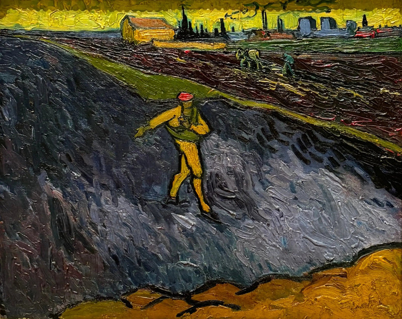 Kylväjä: Arlesin ympäristö taustalla - Vincent van Gogh