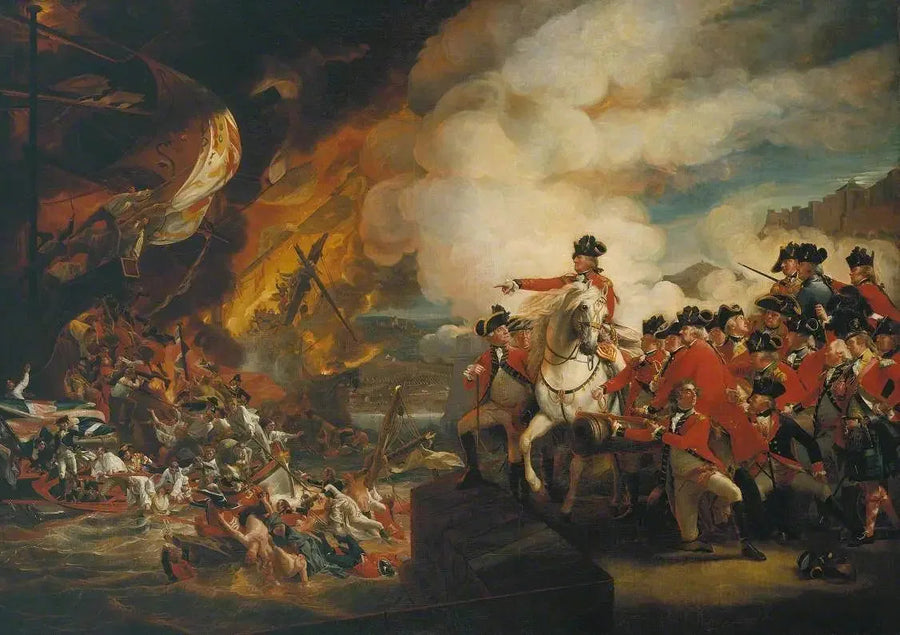 Gibraltarin istuin ja helpotus, 13. syyskuuta 1782; jäljennös - John Singleton Copley