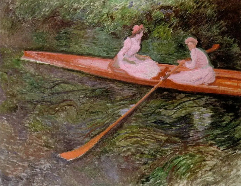 Vaaleanpunainen skiffi - Claude Monet