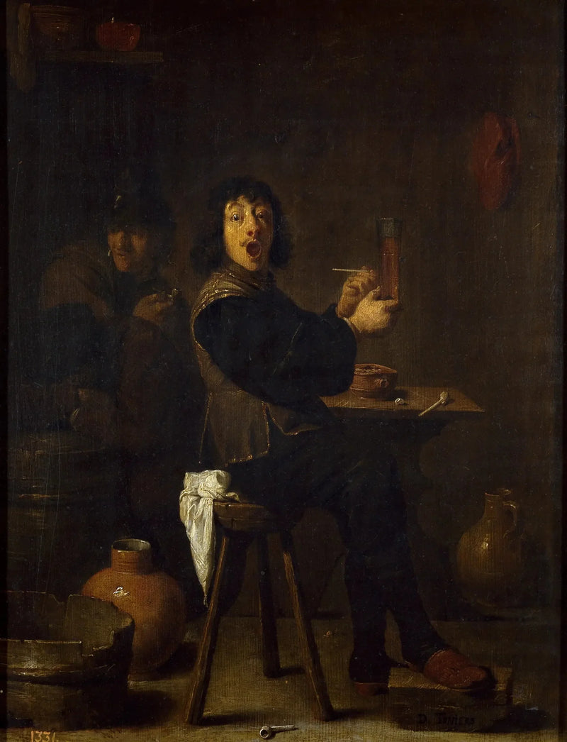 Iloinen sotilas - David Teniers nuorempi
