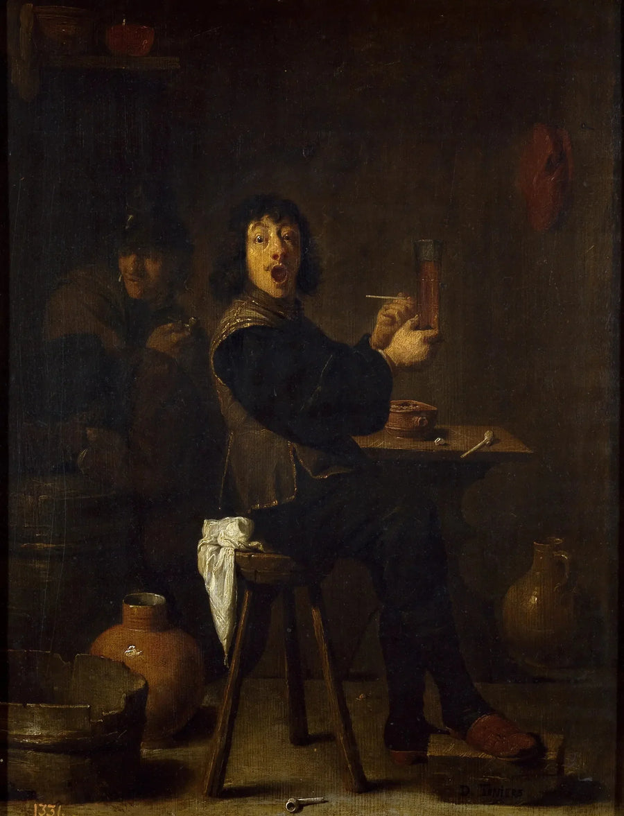 Iloinen sotilas - David Teniers nuorempi